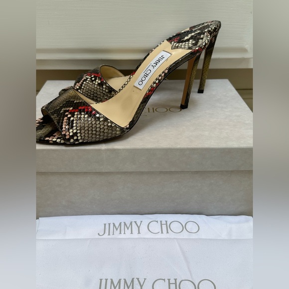 Jimmy Choo Python Mules - Picture 4 of 9